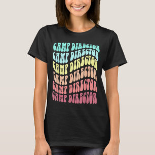 Camiseta diretor de acampamento retrô família acampamento v