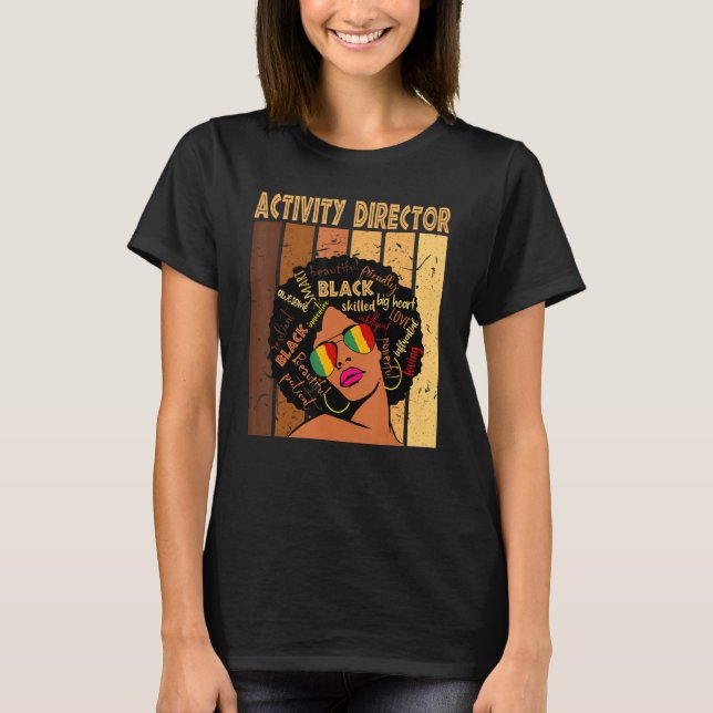 Camiseta Diretor de Atividade Black Hist Afro-Americano (Frente)