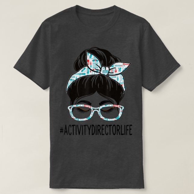 Camiseta Diretor de Atividade Semana Apreciação Mulheres Me (Frente do Design)