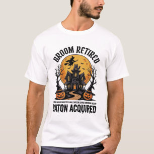 Camiseta Diretor de Banda de Halloween Bruxa Casa Assombrad