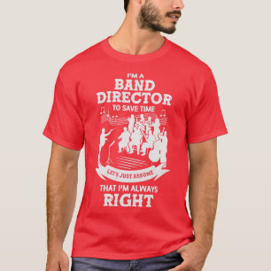 Camiseta Diretor de banda de Música Diretor Chefe de Condut