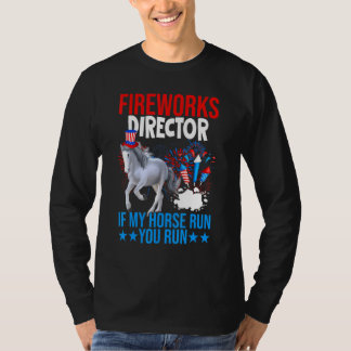 Camiseta Diretor De Bombeiros Feliz 4 De Julho Bandeira Ame