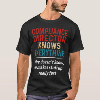 Camiseta Diretor de conformidade sabe tudo
