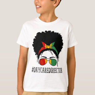 Camiseta Diretor de creche mulheres africanas coque sujo pr