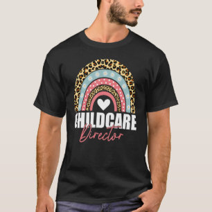 Camiseta Diretor De Cuidados Infantis Rainbow Leopard 100º