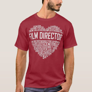 Camiseta Diretor de Filme Orgulhoso Oferta de Coração Câmer