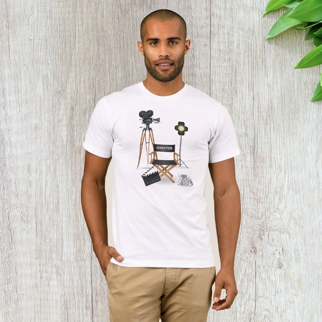 Camiseta Diretor de Filme Set Mens T-Shirt (Criador carregado)