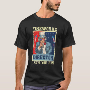 Camiseta Diretor de Fireworks Tio Sam Retro Eu Ligo Você Co