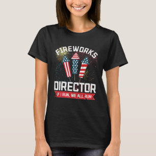 Camiseta Diretor de Fogos Americanos 4 de Julho Pirotecnia