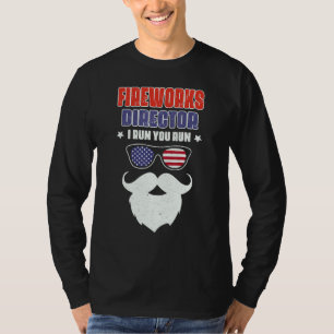 Camiseta Diretor de Fogos de Artifício Homens Barbados Eu C