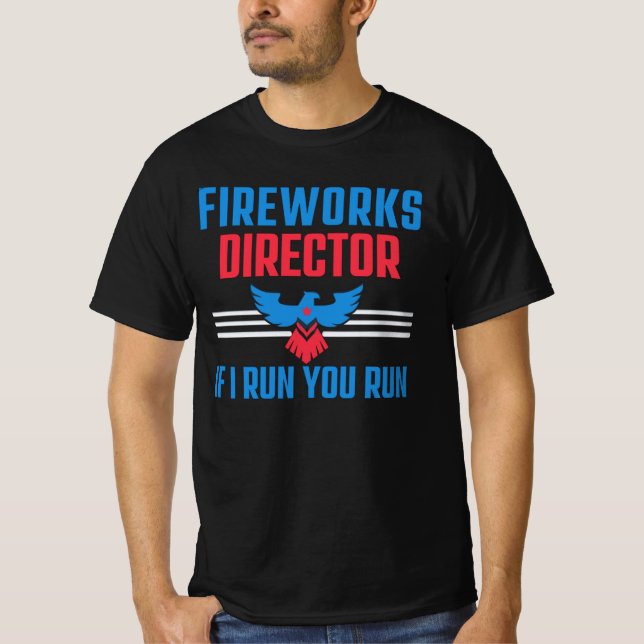 CAMISETA DIRETOR DE FOGOS - SE EU TE DIRIGIR - 4 DE JULHO (Frente)