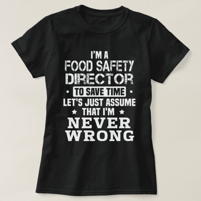 Camiseta Diretor de Segurança comida (Frente do Design)