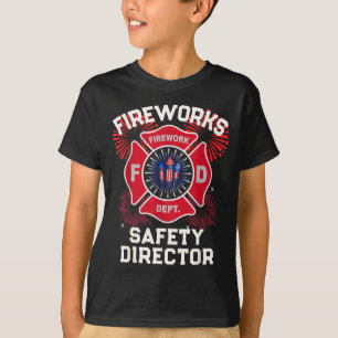 Camiseta Diretor de segurança de fogos de artifício fofo es