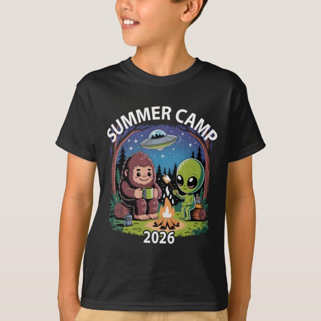 Camiseta Diretor de vibrações alienígenas de acampamento de (Frente)