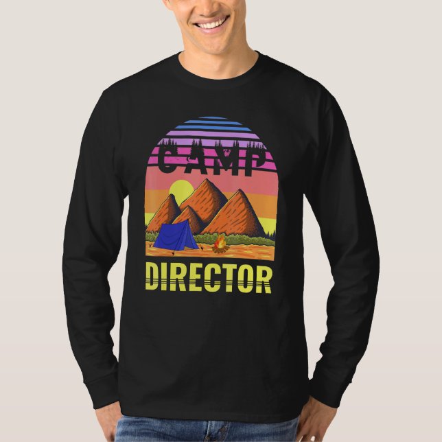 Camiseta Diretor do Campo Sunset Summer Camping Campground  (Frente)