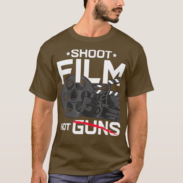 Camiseta Diretor do cineasta fotografar não armas pacíficas (Frente)