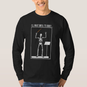 Camiseta Diretor do Coro de Esqueletos Cantando Cantor Coro