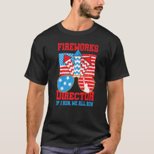 Camiseta Diretor do Firework Eu o executo com a bandeira do