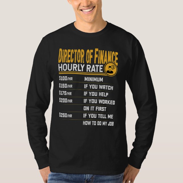 Camiseta Diretor Financeiro de Tarifa Horária (Frente)