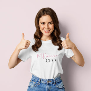 Camiseta Diretor-Geral Milionário Mínimo Moderno   Rosa E P