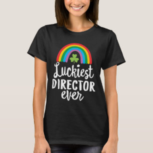 Camiseta Diretor Mais Sortudo Já Dia de São Patrício Trevos