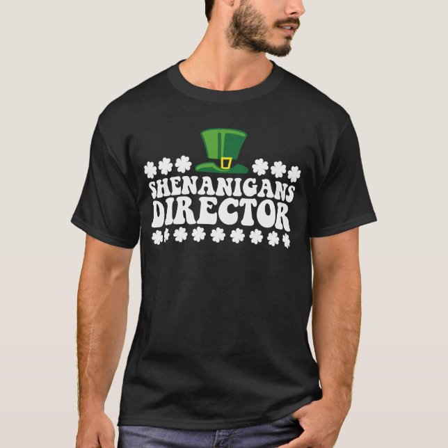 Camiseta Diretor Shenanigans Groovy St Patrick's Day Irland (Frente)