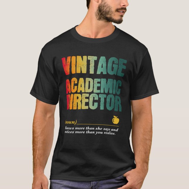 Camiseta Diretora Acadêmica de Apreciação Semana de Volta à (Frente)