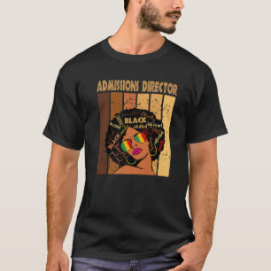 Camiseta Diretora de Admissões Mulheres Africano Negra