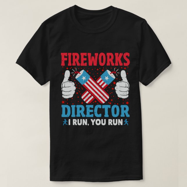 Camiseta Diretora De Fogos De Artifício Eu Lhe Lanço Engraç (Frente do Design)