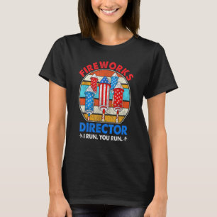 Camiseta Diretora Do Fireworks Eu Lhe Lanço 4 De Julho Vint