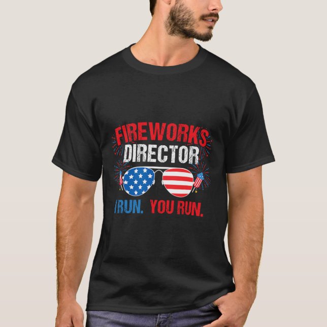 Camiseta Diretora do Fireworks que eu executo. Você Corre.  (Frente)