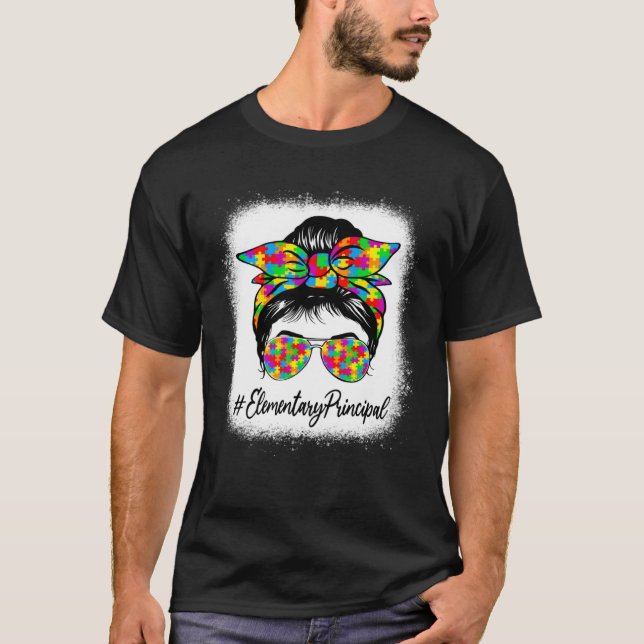 Camiseta Diretora Elementar Coque Desarrumado Mulheres Cons (Frente)