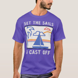 Camiseta Dirigindo Barcos à Vela Capitão Marinheiros Retro