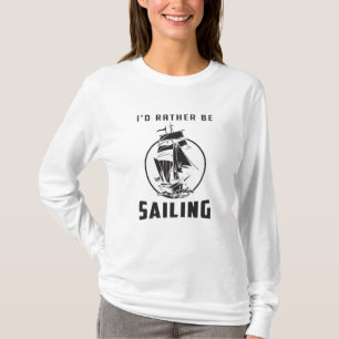Camiseta Dirigindo Marinheiro de Barco à Vela Capitão Fun
