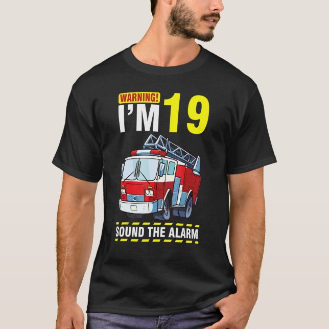 Camiseta Dirigindo o aviso do caminhão de bombeiros Eu tenh (Frente)