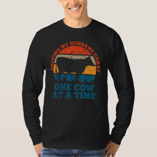 Camiseta Dirigindo retrô deixando meu marido louco uma vaca