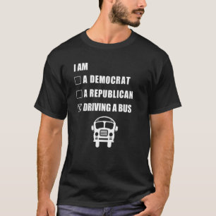 Camiseta Dirigindo Um Ônibus Escolar De Ônibus Chauffeur D
