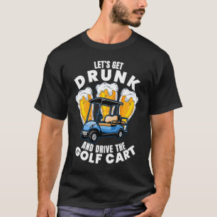 Camiseta Dirigir O Golfe Do Jogador De Golfe Do Carrinho De