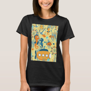 Camiseta Dirigível amarelo em um fundo amarelo