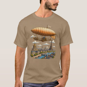 Camiseta Dirigível Santos-Dumont Acima de Paris