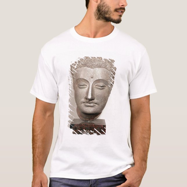 Camiseta Dirija de uma estátua do Buddha, de (Frente)
