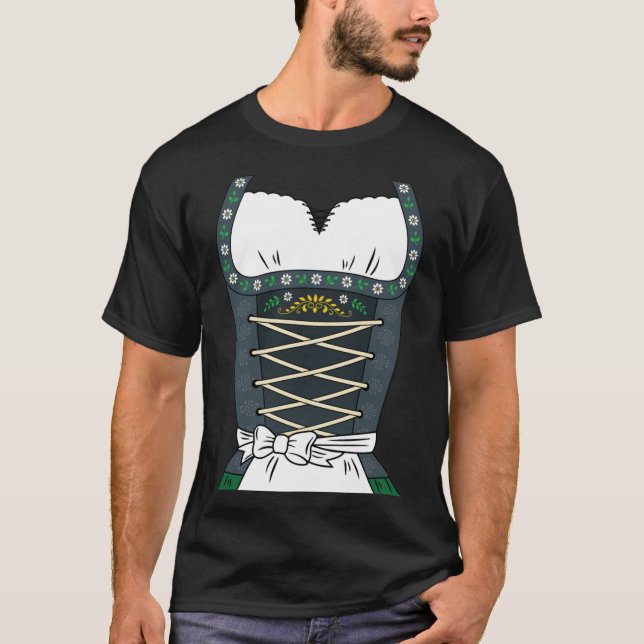 Camiseta Dirndl Okterbfest Halloween Costume German Culture (Frente)