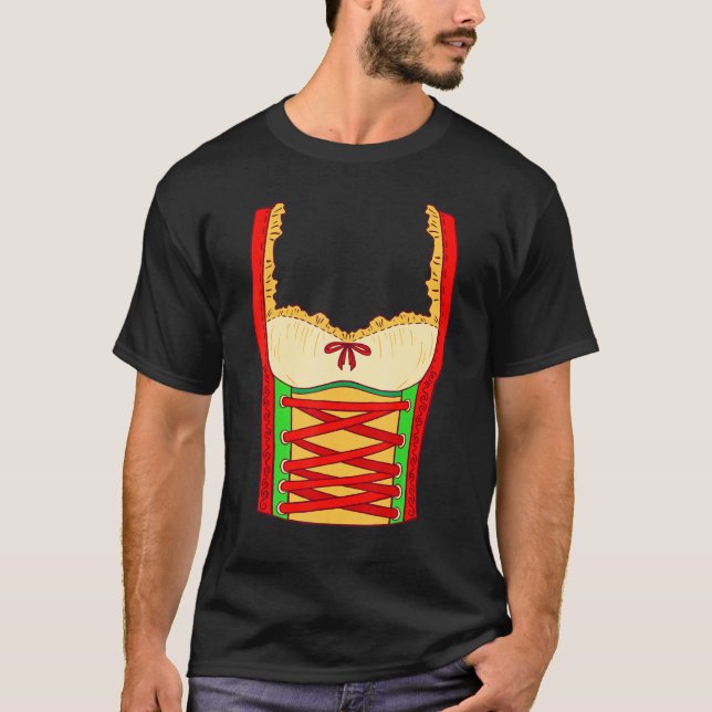 Camiseta Dirndl Vestir Rico de roupa suja rocha vermelha fe (Frente)