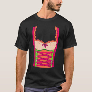 Camiseta Dirndl Vestir Rico vestida Dirndl Pino de mulheres