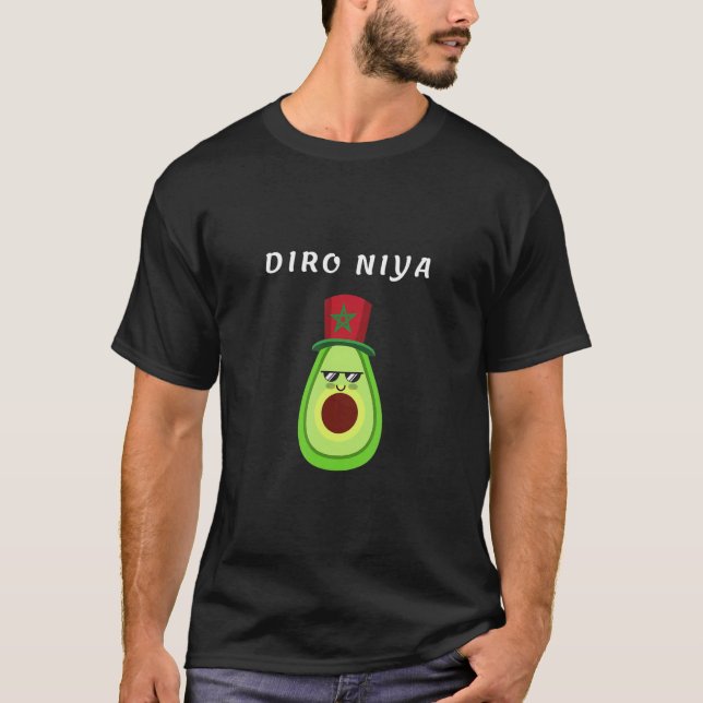 Camiseta Diro Niya Have Confidence in Darija Avocado Flag o (Frente)
