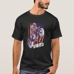 Camiseta Dirt Bike American Flag Motocross Biker Grunge Sh