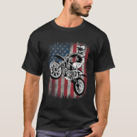 Dirt Bike American Flag Motocross Dirtbike Biker 4