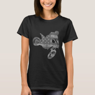 Camiseta Dirt Bike American Flag Motocross Enduro