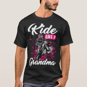 Camiseta Dirt Bike Avó Mx Motocross Dirt Biking Gra