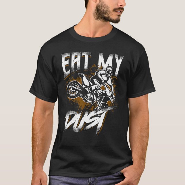 Camiseta Dirt Bike Cote Comer Minha Motocross fora Road Dir (Frente)